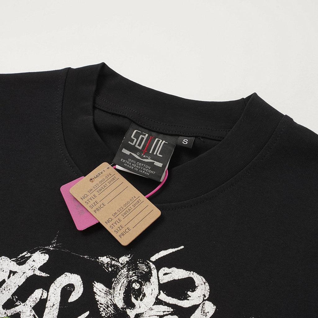 SAINT Black Graphic Short-Sleeve T-Shirt ¡ª hang_tag