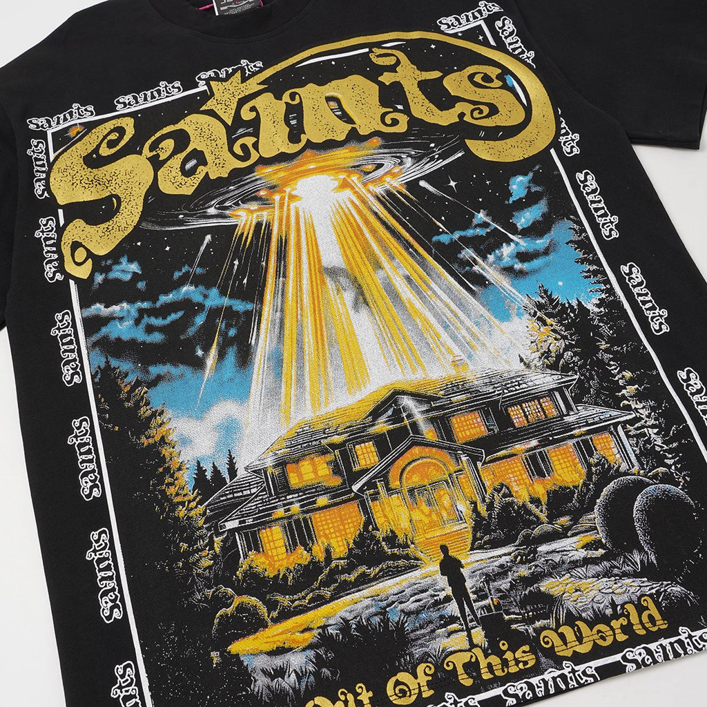 SAINT UFO Alien Graphic Short-Sleeve T-Shirt ¡ª detail