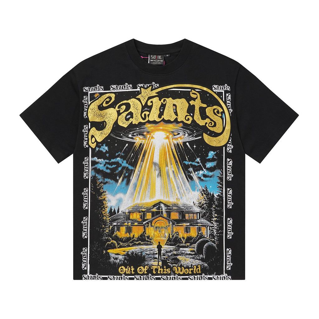 SAINT UFO Alien Graphic Short-Sleeve T-Shirt ¡ª front