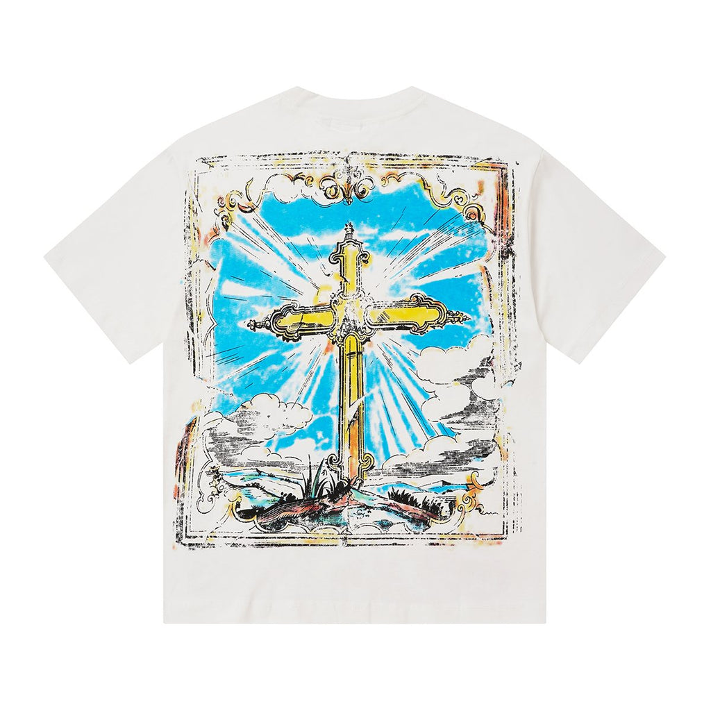 SAINT Portrait & Cross Graphic Short-Sleeve T-Shirt ¡ª back