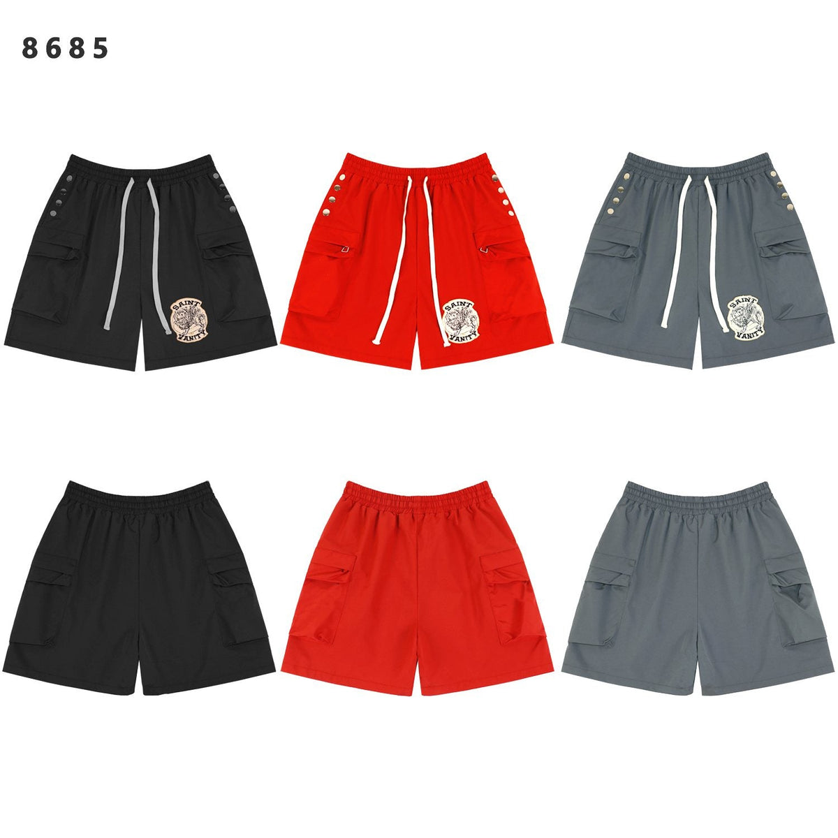 SAINT Vanity Embroidered Snap-Button Cargo Shorts ¡ª comparison