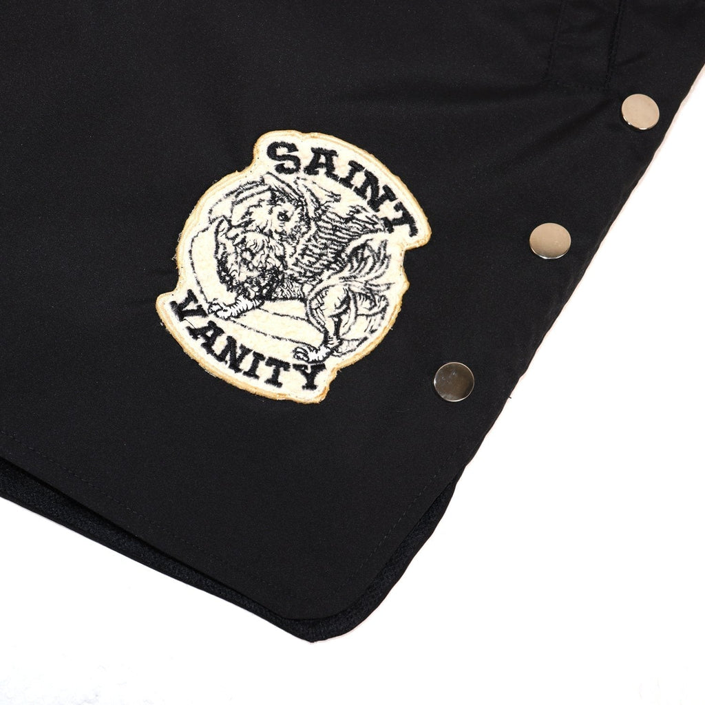 SAINT Vanity Embroidered Patch Shorts ¡ª detail