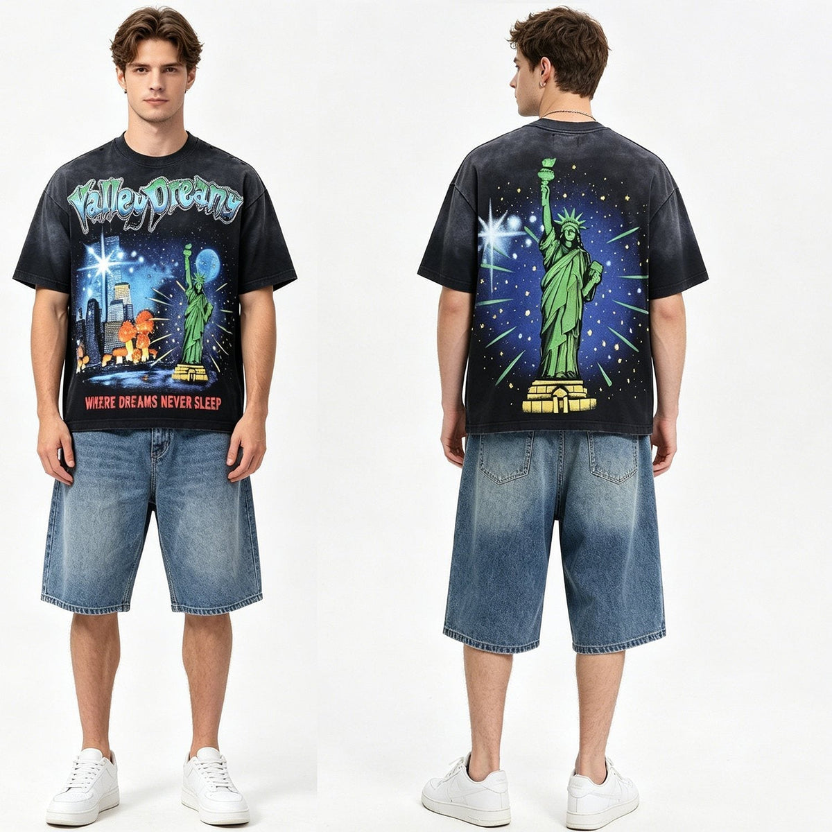 Valley Dreams Statue of Liberty Graphic T-Shirt ¡ª comparison