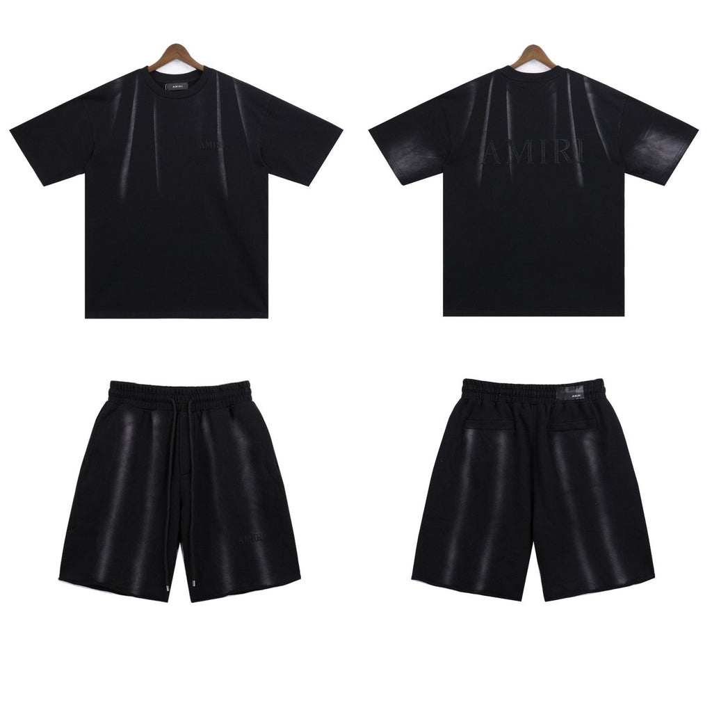 AMIRI Washed Embroidered T-Shirt & Shorts Set ¡ª hero