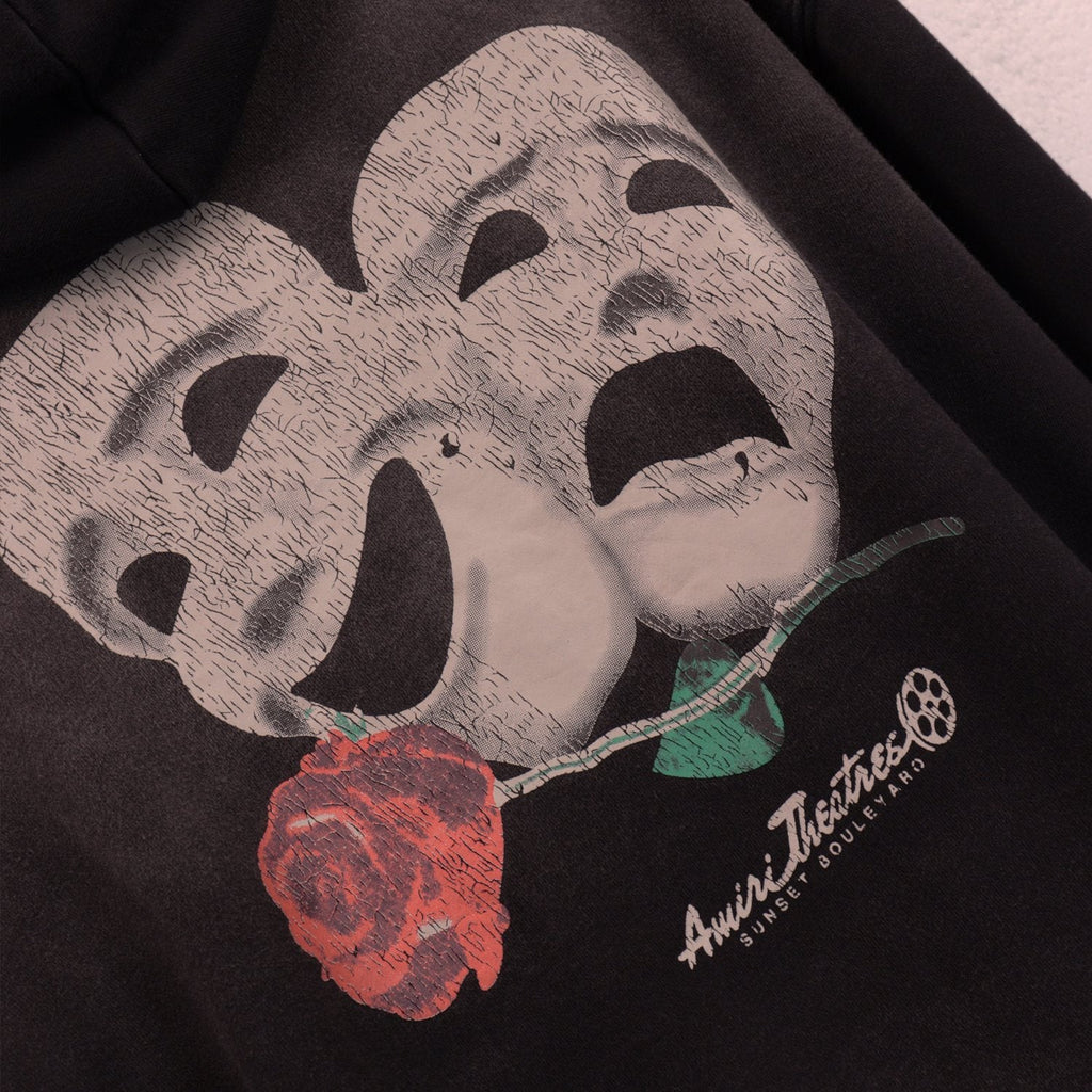 AMIRI Theatre Masks Rose Graphic Hoodie ¡ª detail