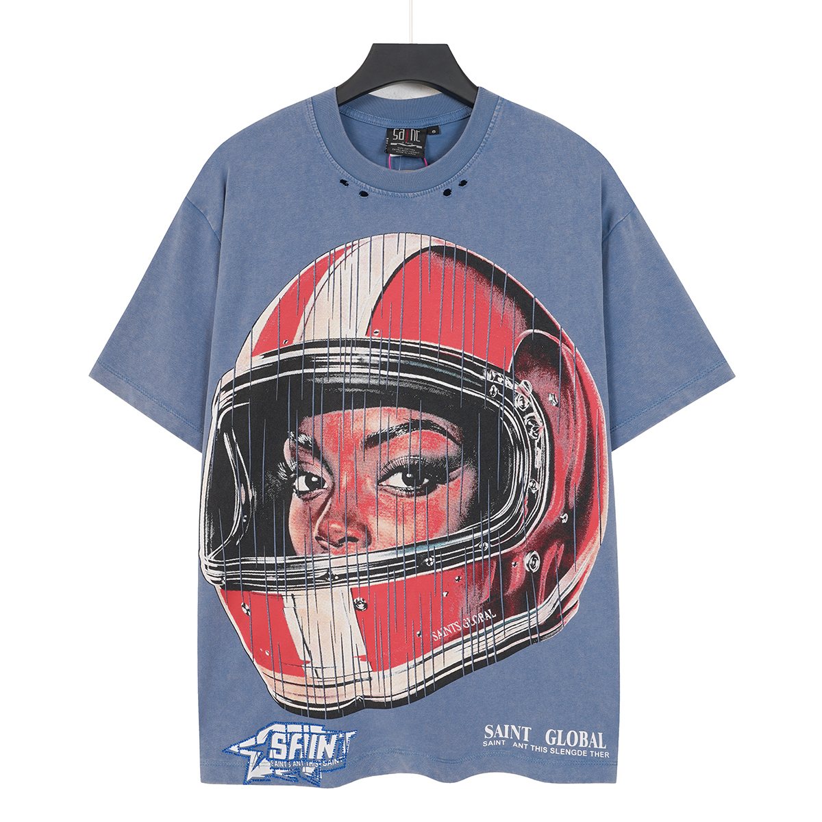 SAINT Washed Rhinestone Graphic T-Shirt ¡ª hero