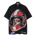 SAINT Washed Rhinestone Graphic T-Shirt ¡ª front