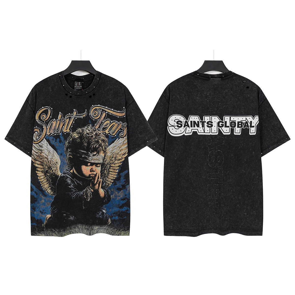 SAINT Tears Angel Graphic Short-Sleeve T-Shirt ¡ª front