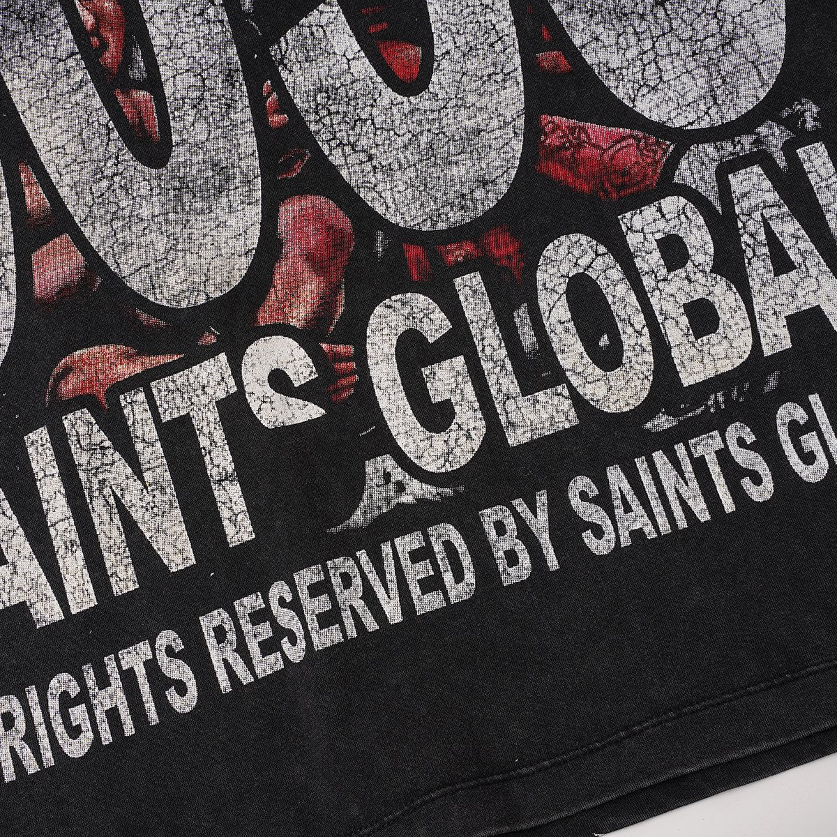 SAINT Angel & Devil 3035 Short-Sleeve Graphic T-Shirt ¡ª detail
