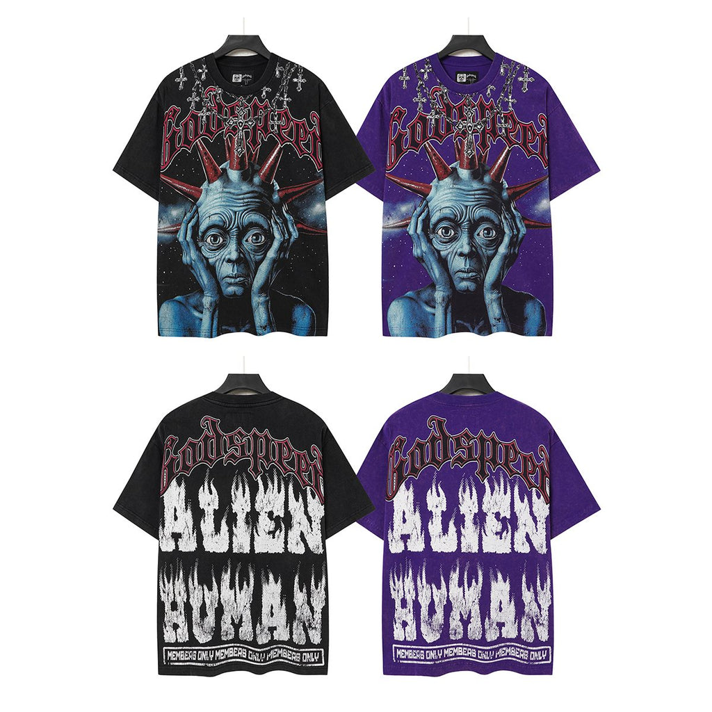 Godspeed Alien Human Graphic Short-Sleeve T-Shirt ¡ª comparison