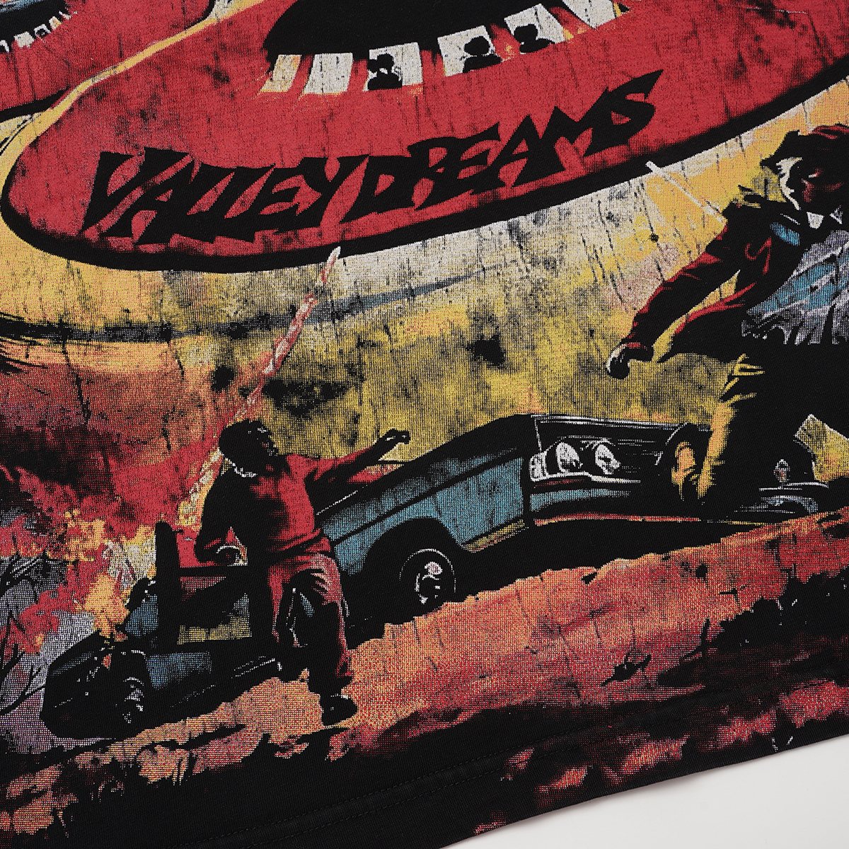 VALLEY UFO Graphic Washed Black T-Shirt ¡ª detail