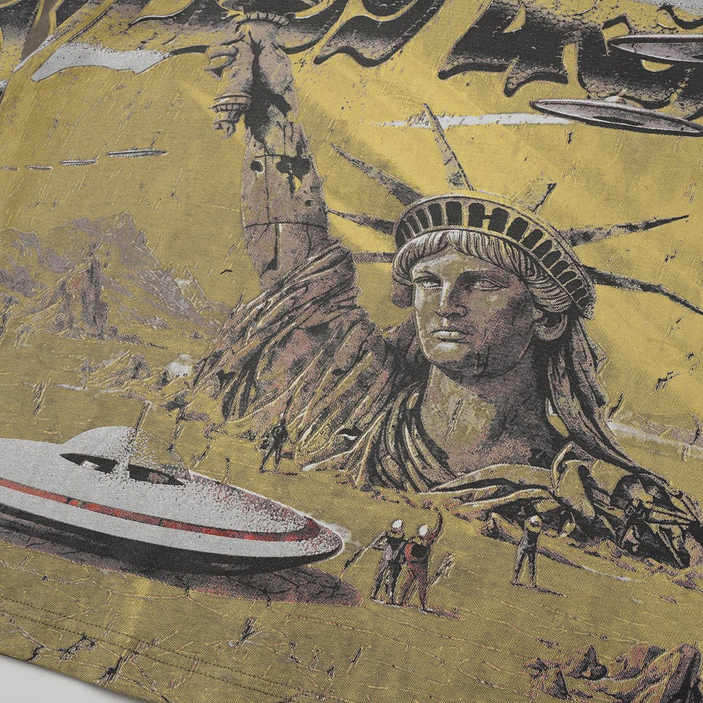VALLEY Olive Statue of Liberty Graphic Short-Sleeve T-Shirt ¡ª detail