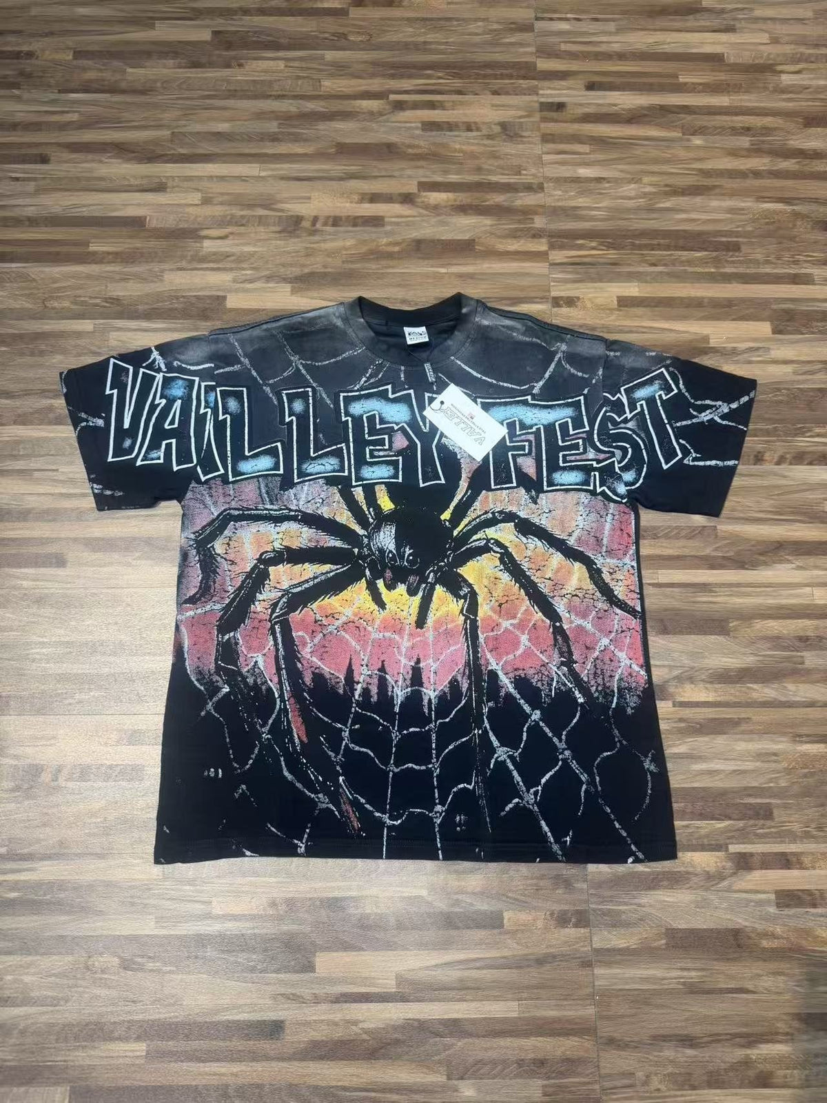 VALLEY Fest Spider Web Graphic T-Shirt ¡ª front
