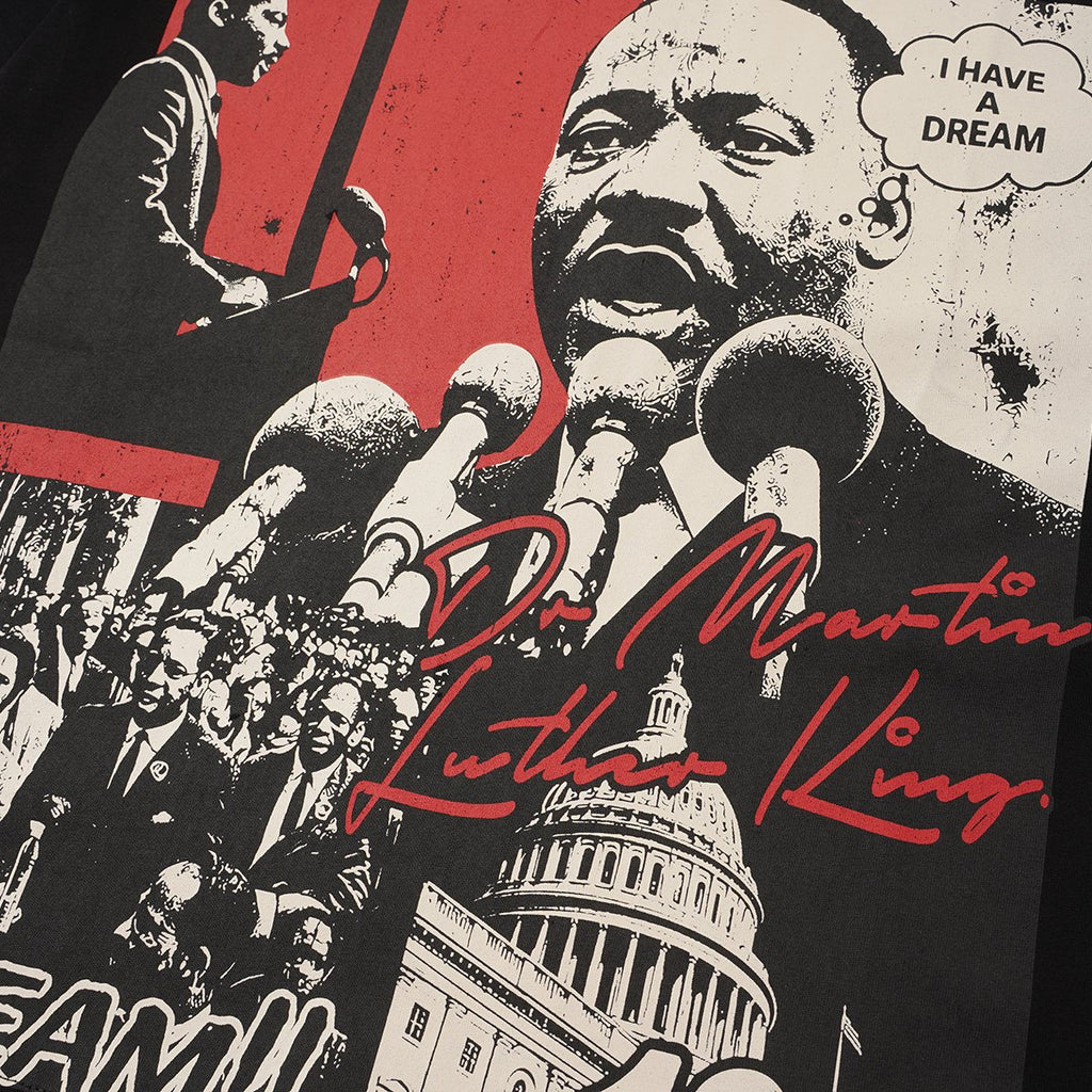 VALLEY I Have a Dream 1963 Graphic T-Shirt - Black ¡ª detail