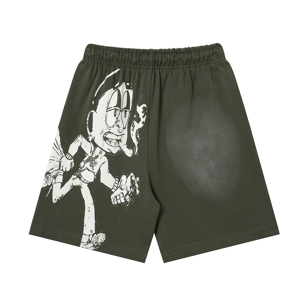 THAT'S A AWFUL LOT OF COUGH SYRUP Drawstring Graphic Shorts ¡ª back