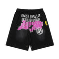 THAT'S A AWFUL LOT OF COUGH SYRUP Black Front Graphic Shorts ¡ª hero
