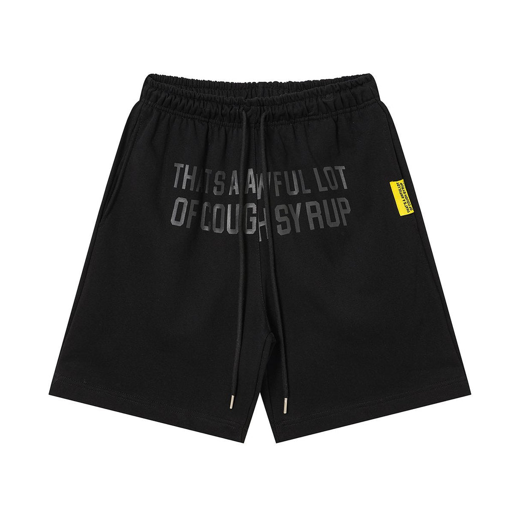 THAT'S A AWFUL LOT OF COUGH SYRUP Black Graphic Shorts ¡ª hero