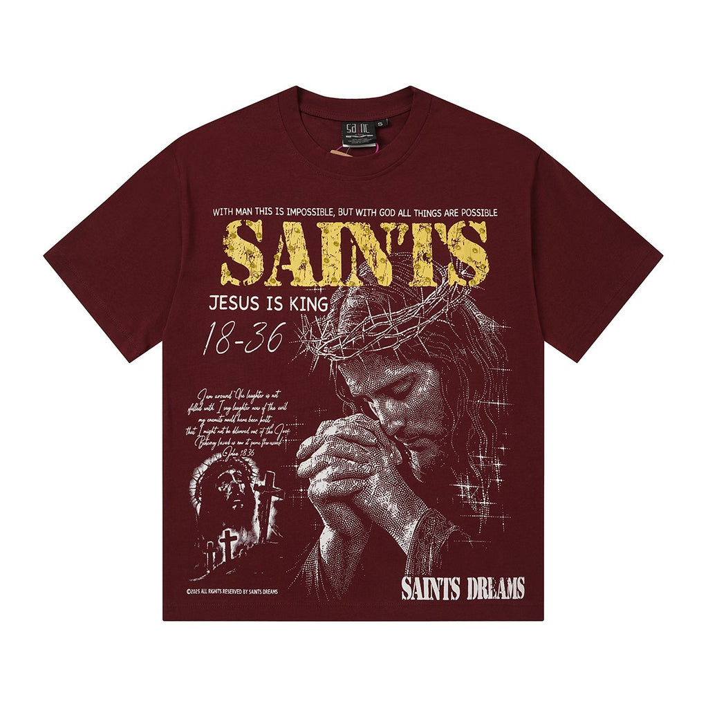 SAINT Religious Graphic Short-Sleeve T-Shirt ¡ª hero
