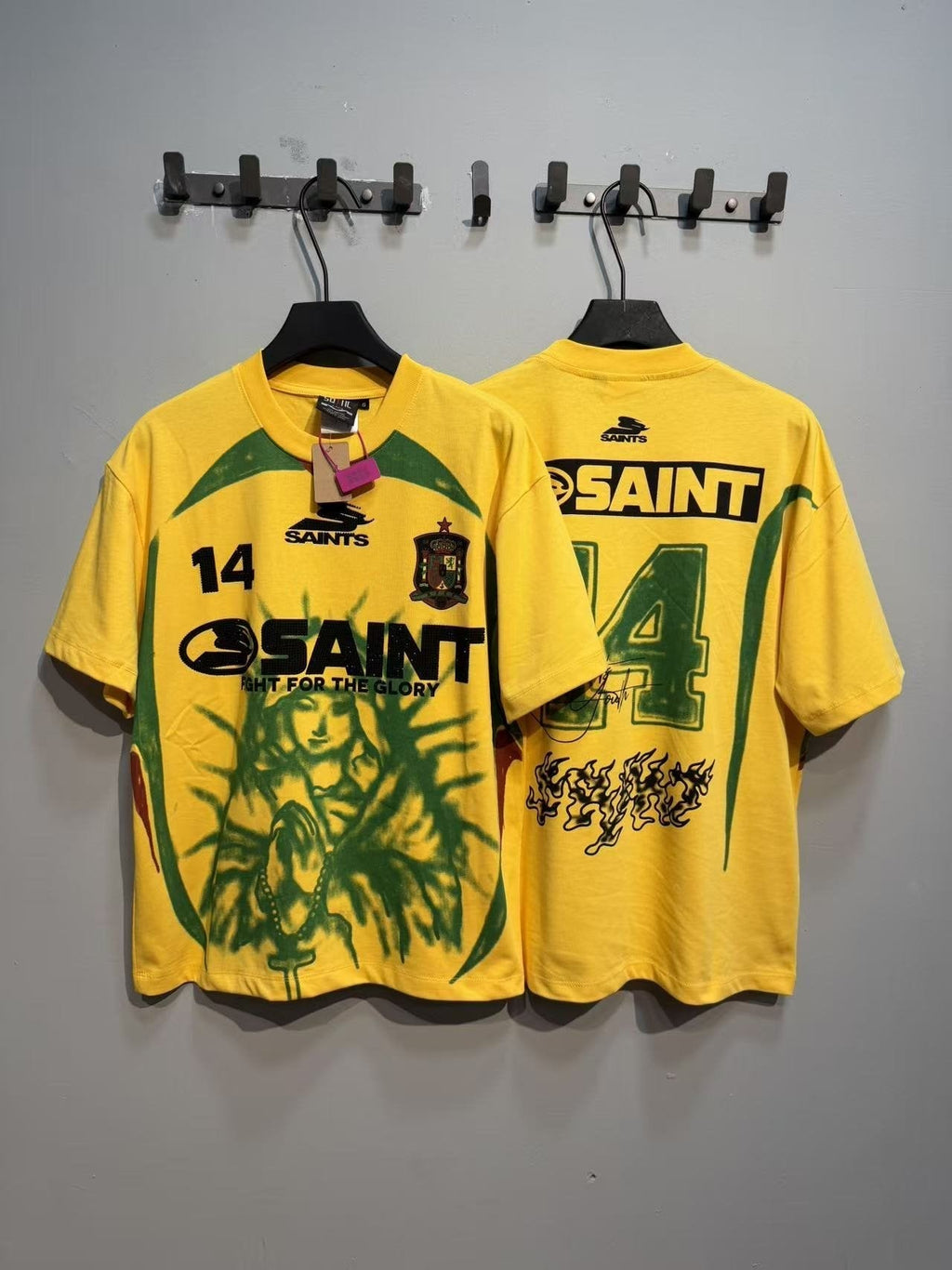 SAINT Rhinestone Number Graphic T-Shirt ¡ª front