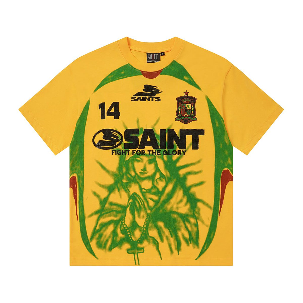 SAINT Rhinestone Number Graphic T-Shirt ¡ª front