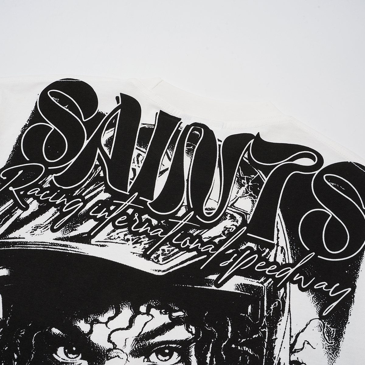 SAINT Racing Portrait Rhinestone Short-Sleeve T-Shirt ¡ª detail