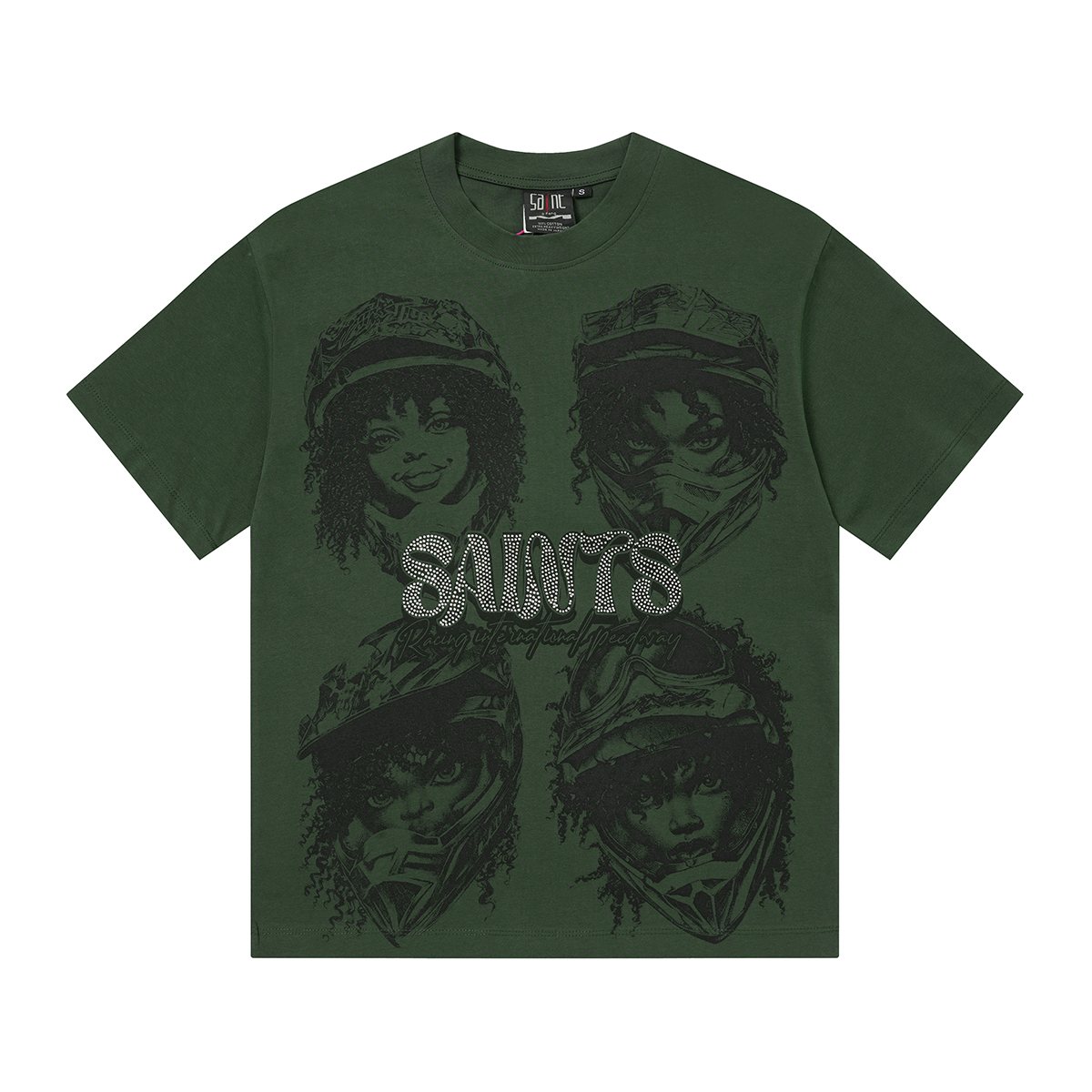 SAINT Racing Portrait Rhinestone Short-Sleeve T-Shirt ¡ª hero