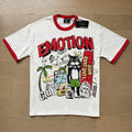 MIXED EMOTION Contrast-Trim Graphic Ringer T-Shirt ¡ª hero