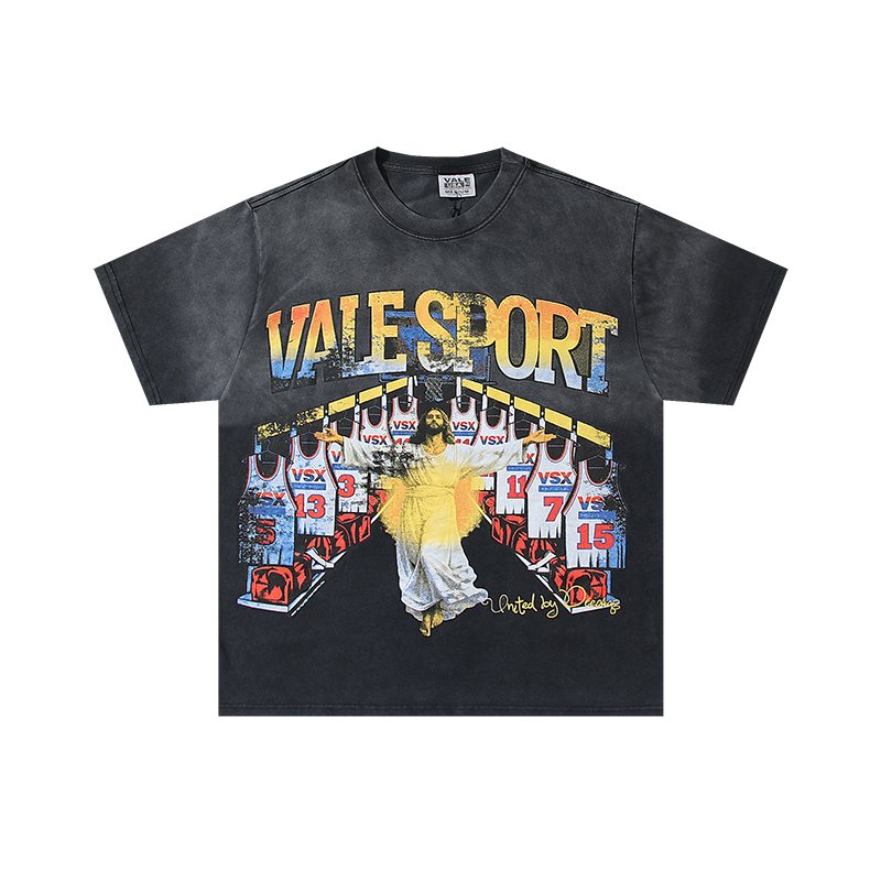 VALE USA Washed Black Sport Graphic T-Shirt ¡ª hero