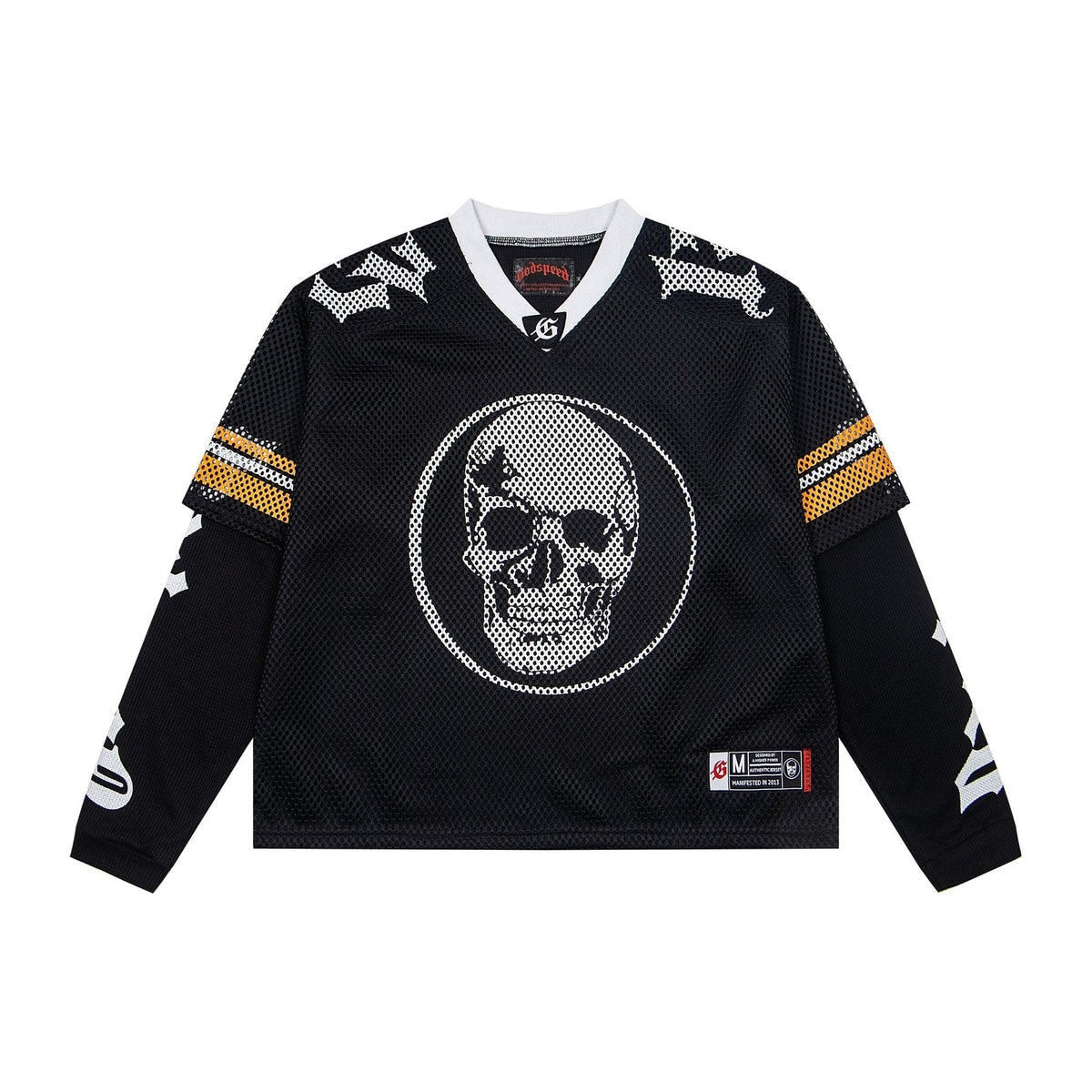 Godspeed Skull Mesh Jersey Long-Sleeve T-Shirt ¡ª front