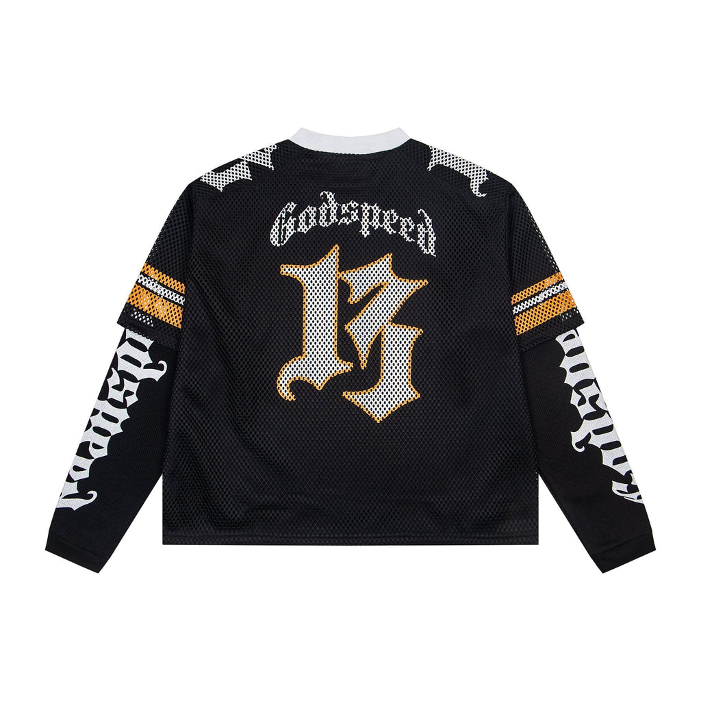Godspeed Skull Mesh Jersey Long-Sleeve T-Shirt ¡ª back
