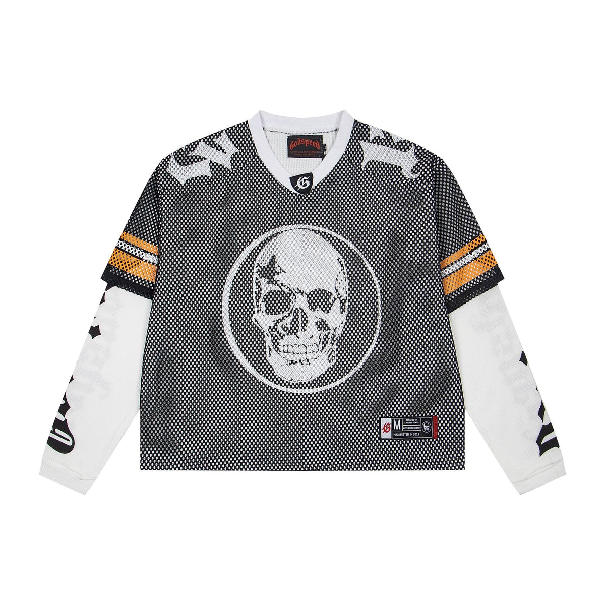 Godspeed Skull Mesh Jersey Long-Sleeve T-Shirt ¡ª front