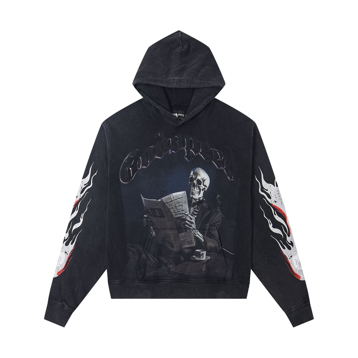 Godspeed Black Monday Skeleton Graphic Hoodie ¡ª front