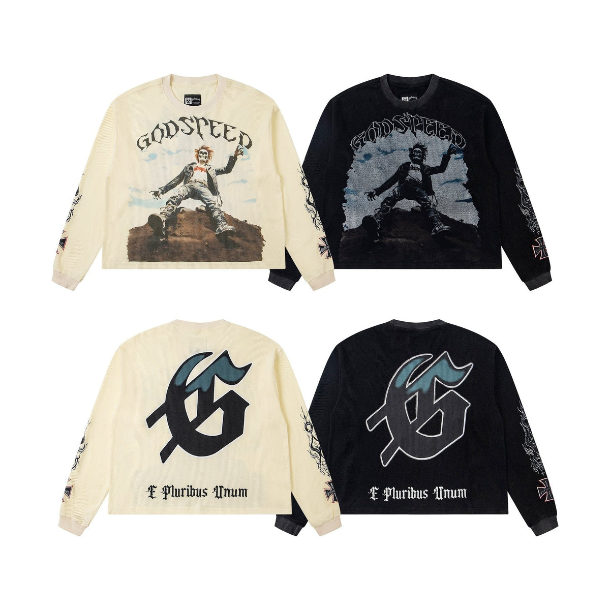 Godspeed E Pluribus Unum Graphic Long-Sleeve T-Shirt ¡ª comparison