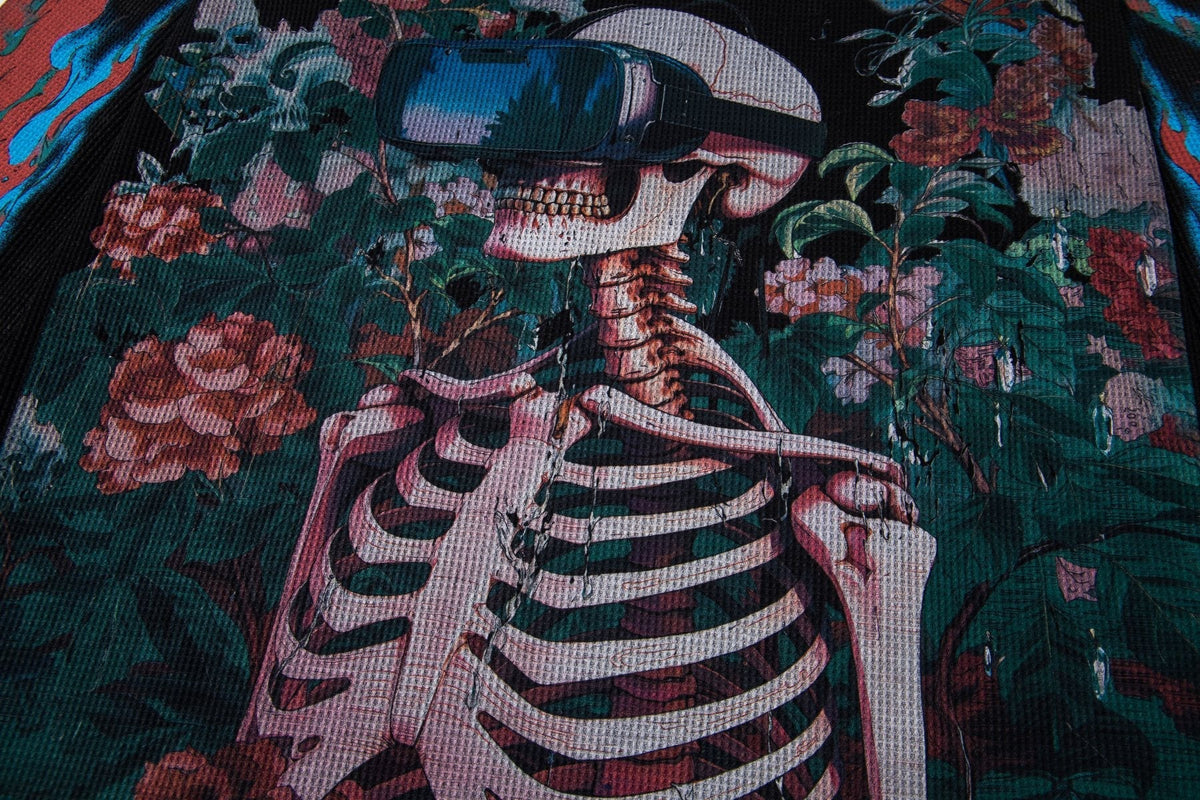 Godspeed Skeleton Floral Long-Sleeve T-Shirt ¡ª detail