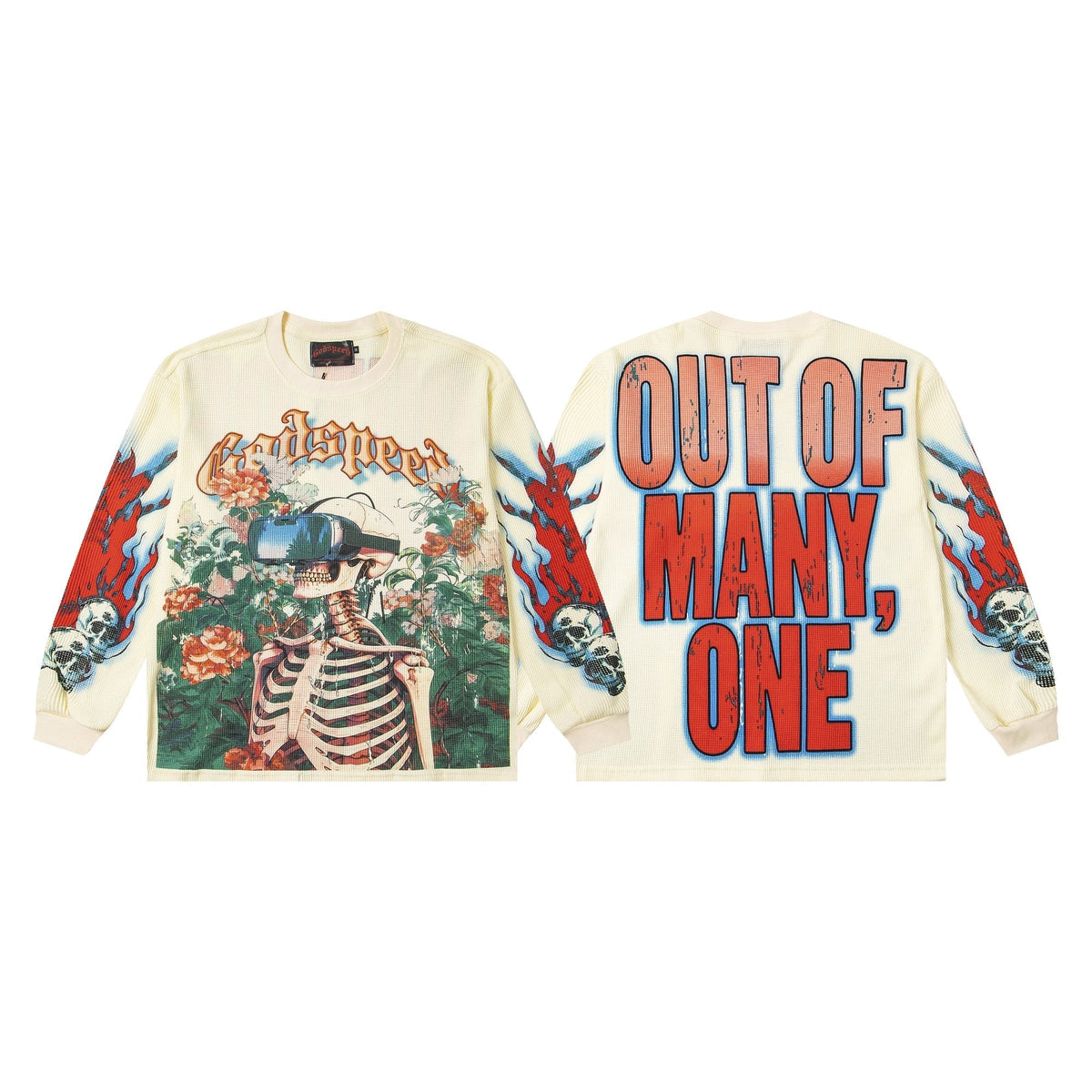 Godspeed Skeleton Floral Long-Sleeve T-Shirt ¡ª hero