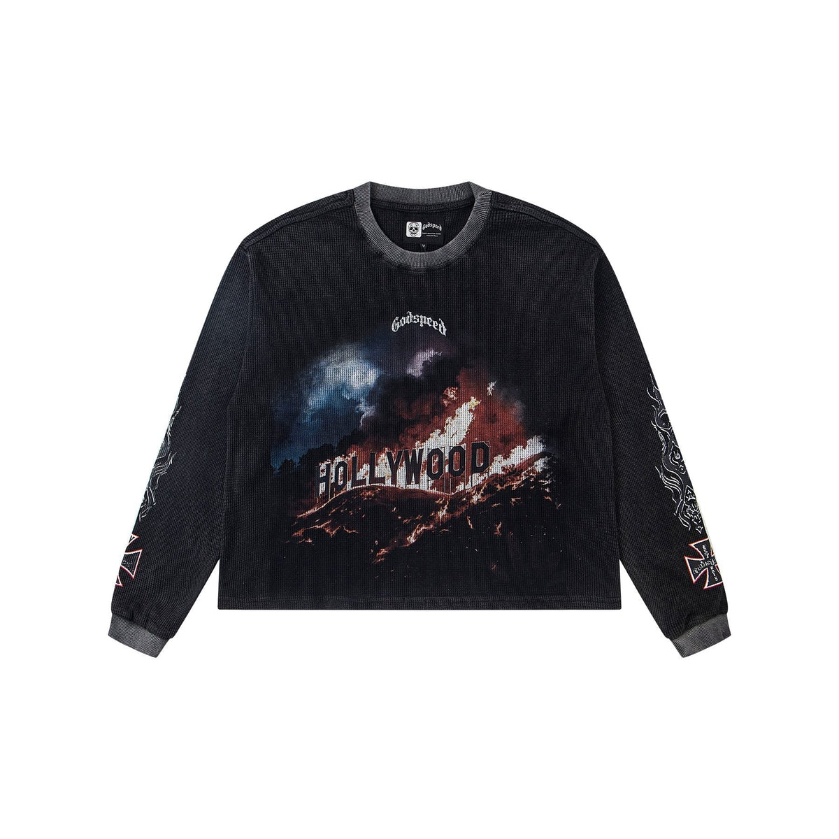 Godspeed Hollywood Graphic Waffle Long-Sleeve T-Shirt ¡ª front