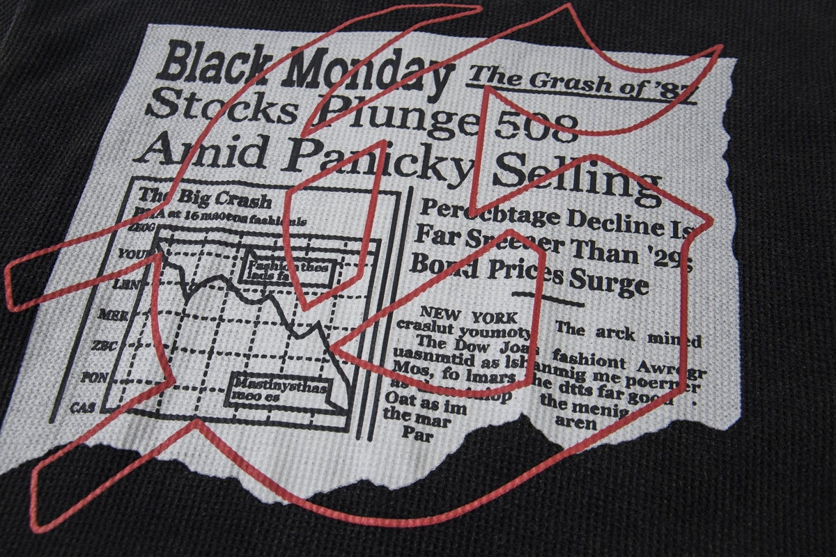 Godspeed Newspaper Skull Graphic Long-Sleeve T-Shirt ¡ª detail