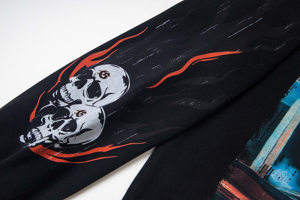 Godspeed Out of Many One Car Graphic Hoodie ¡ª detail