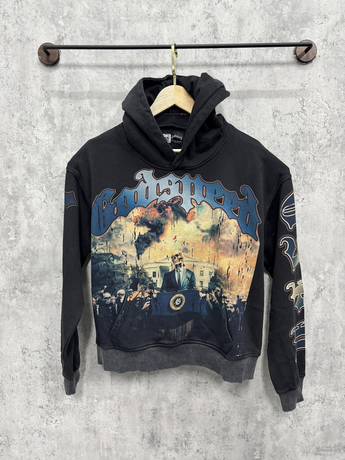 Godspeed Out of Many One Graphic Hoodie ¡ª front