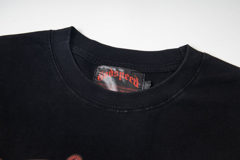 Godspeed Out of Many, One Skull Graphic T-Shirt ¡ª neck_label