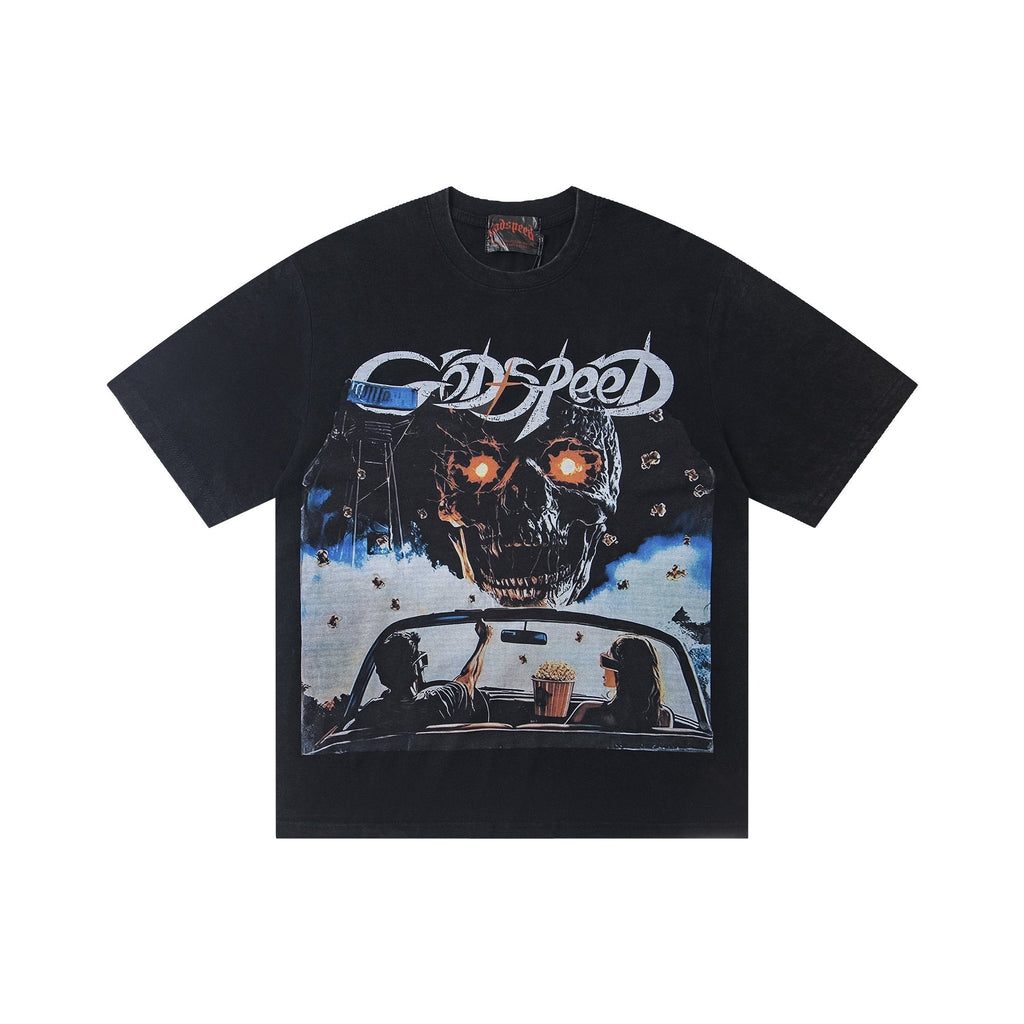 Godspeed Skull & Car Graphic Short-Sleeve T-Shirt ¡ª hero