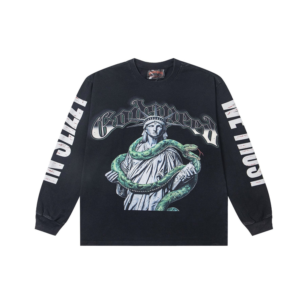 Godspeed Top 5 Slizzy Statue Snake Long-Sleeve T-Shirt ¡ª front