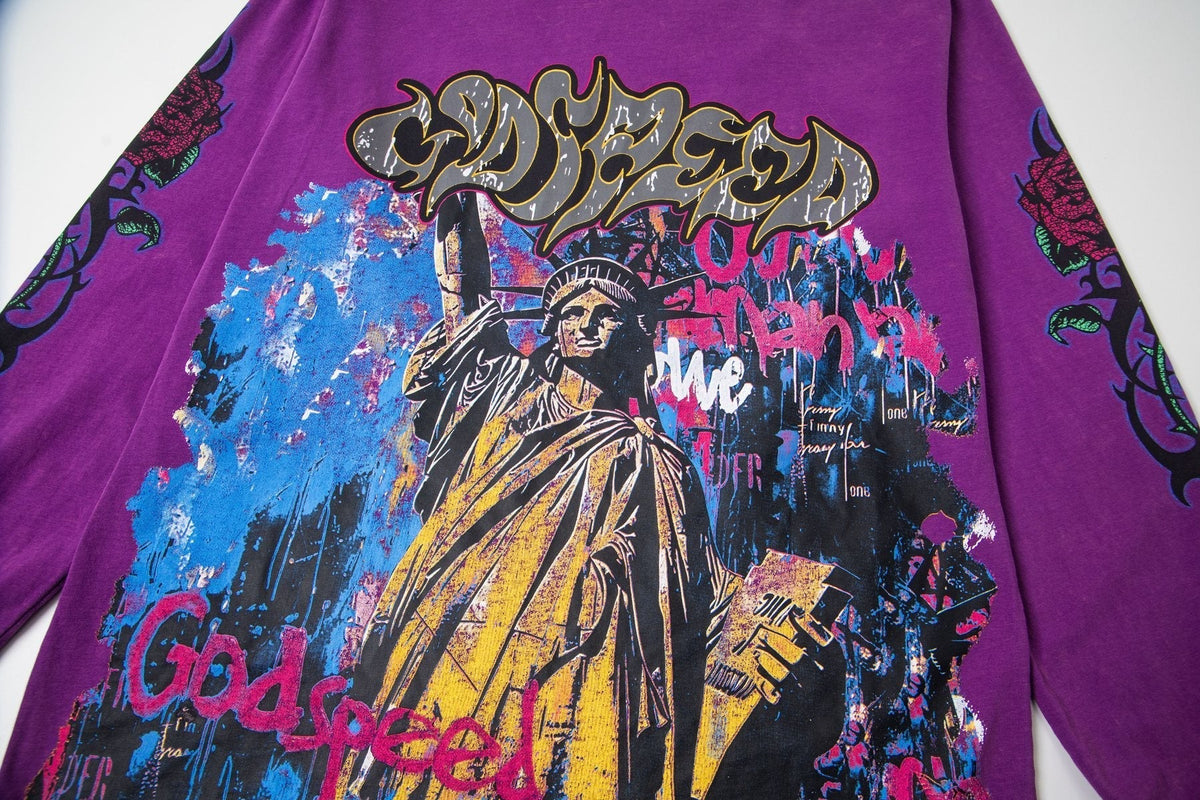 Godspeed E Pluribus Unum Graphic Long-Sleeve T-Shirt ¡ª detail