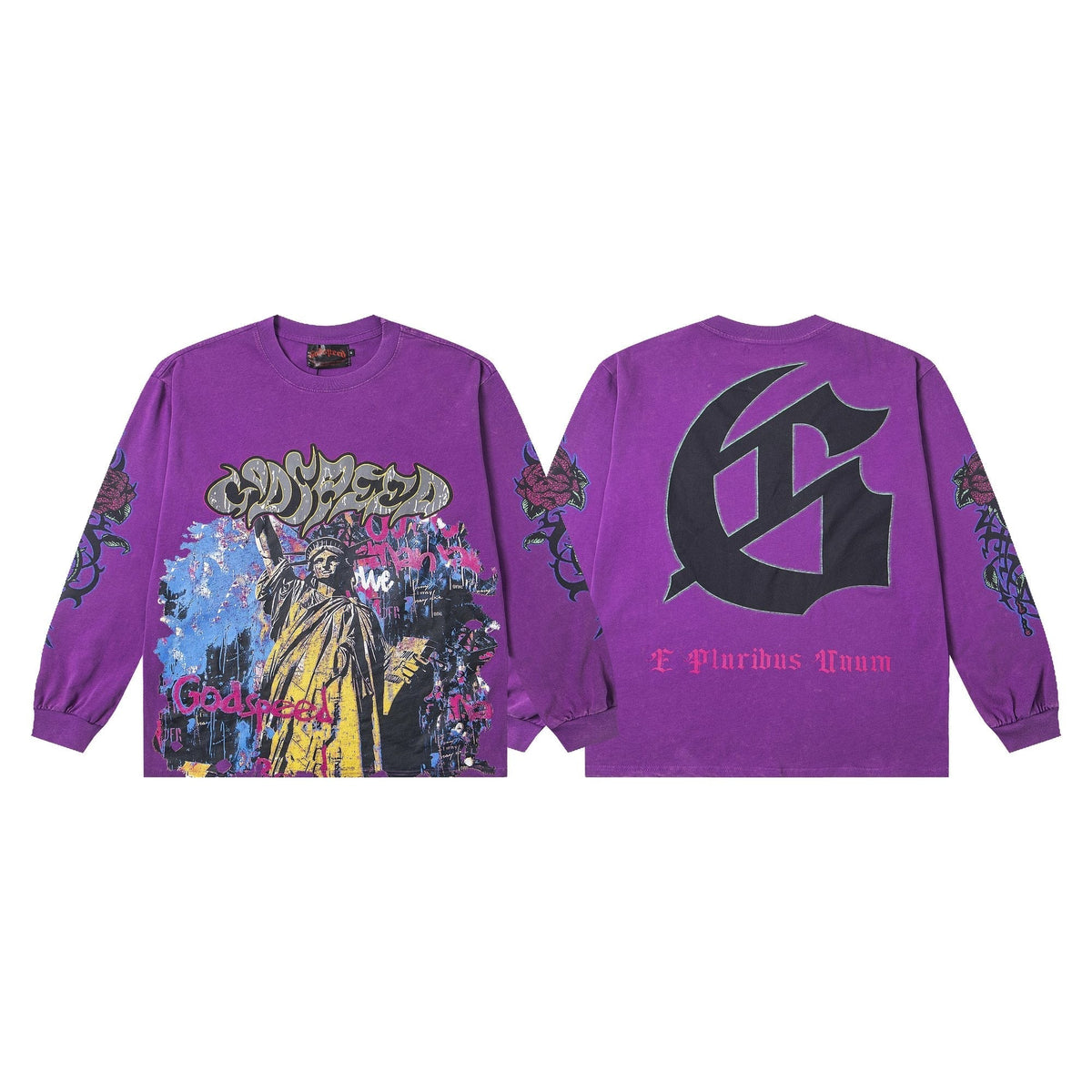 Godspeed E Pluribus Unum Graphic Long-Sleeve T-Shirt ¡ª hero