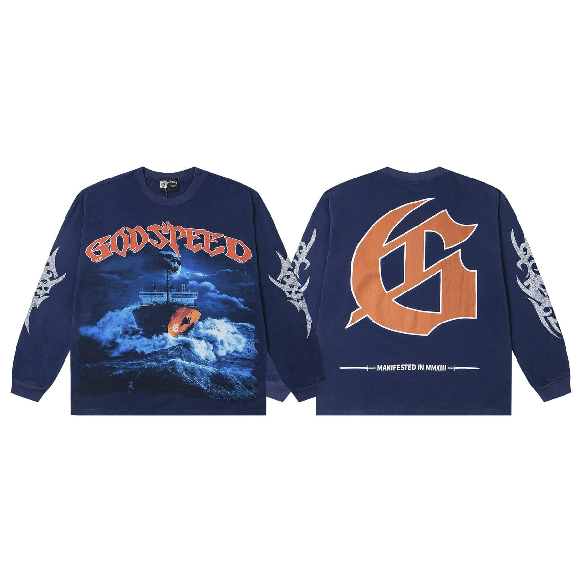 Godspeed Ship Graphic Long-Sleeve T-Shirt ¡ª hero