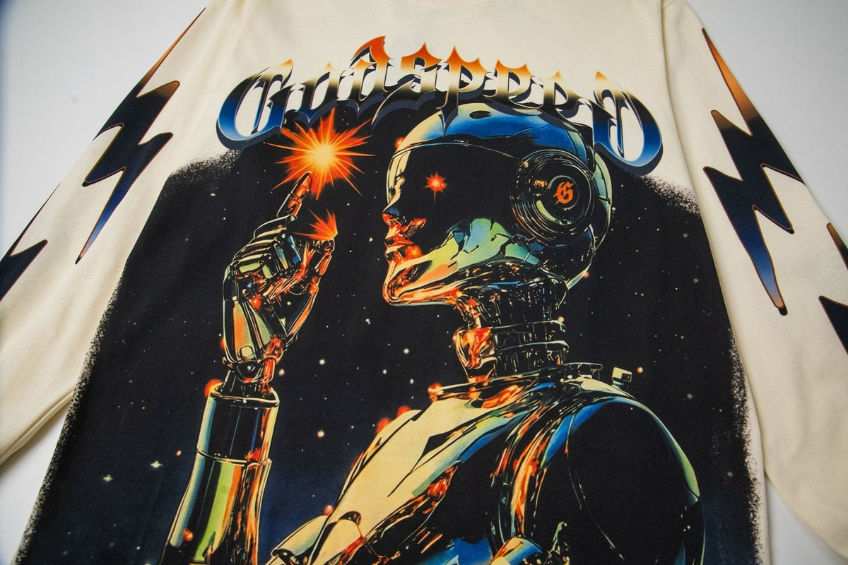 Godspeed E Pluribus Unum Washed Long-Sleeve T-Shirt ¡ª detail