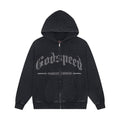 Godspeed Washed Gothic Graphic Full-Zip Hoodie ¡ª hero