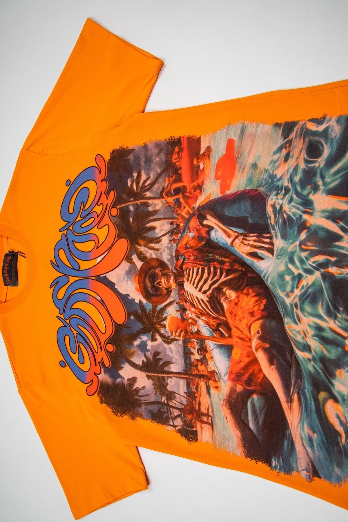Godspeed Beach Skeleton Graphic T-Shirt ¡ª detail