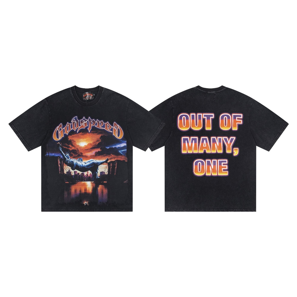 Godspeed Out of Many One Short-Sleeve Graphic T-Shirt ¡ª hero