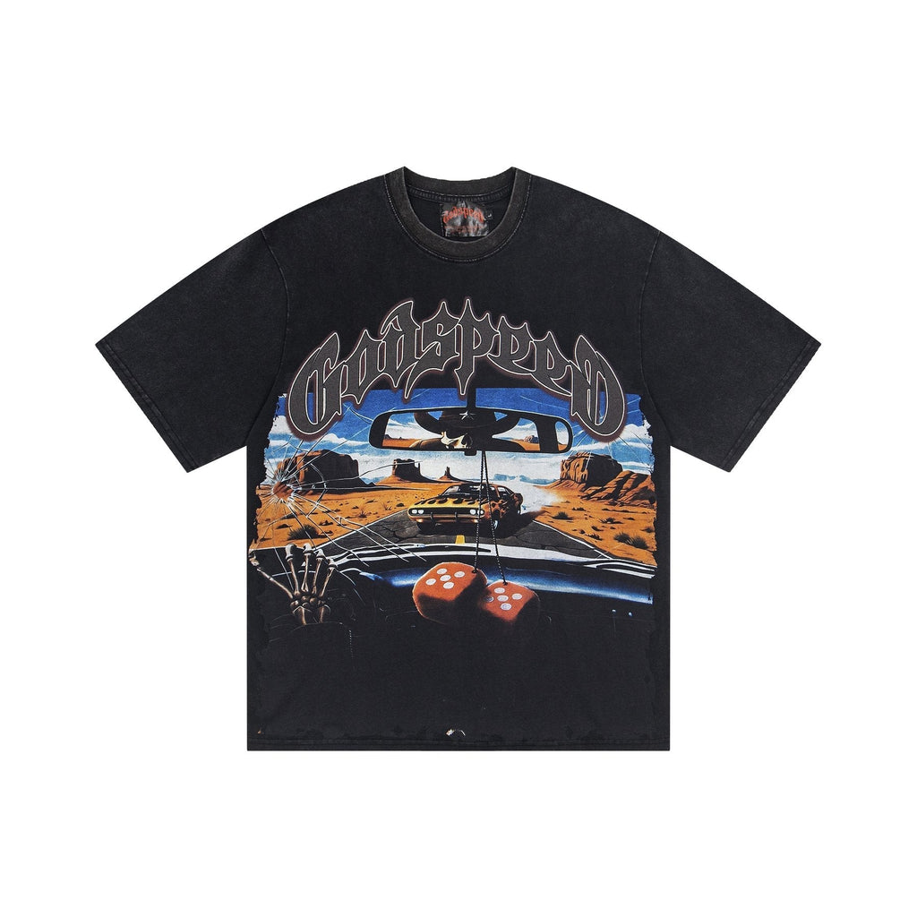 Godspeed Car & Dice Graphic T-Shirt ¡ª front